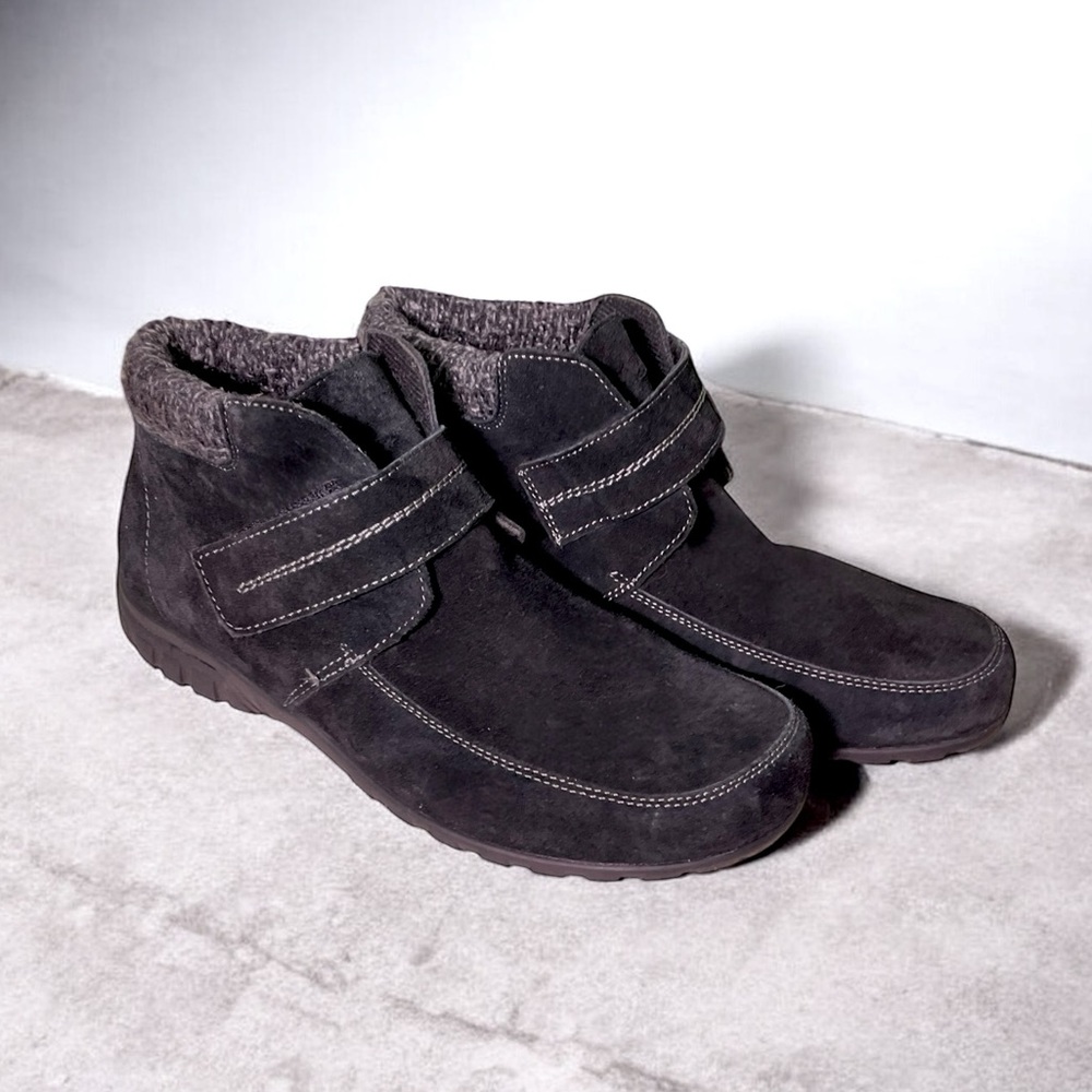 🌺Propet Black Suede Ankle Boots-10 Extra Wide